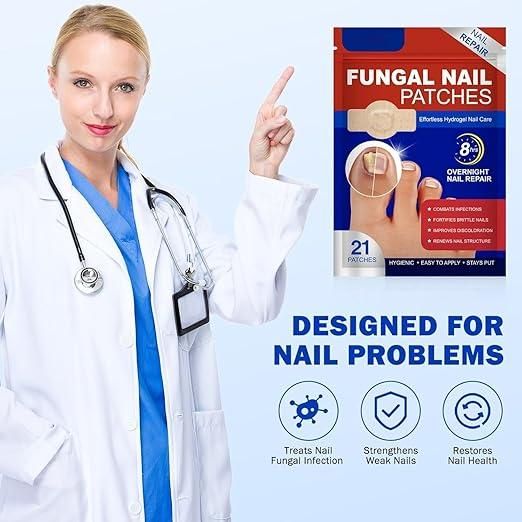 Antifungal Nail Repair and Treatment Adhesive Patches