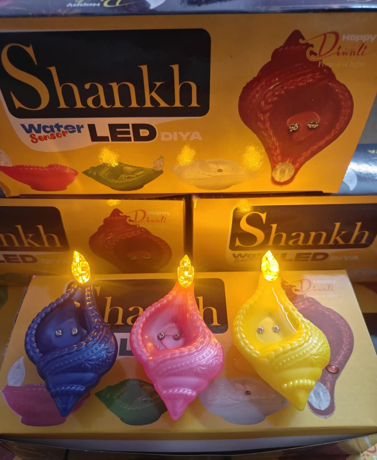 Shankh Shaped LED Water Sensor Diya